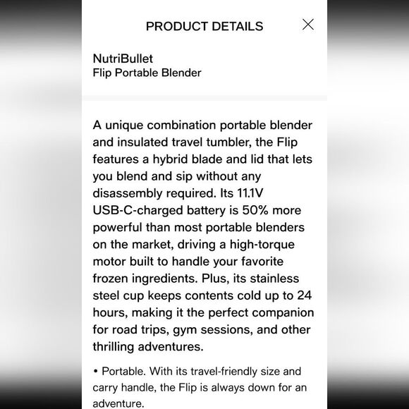 NutriBullet Flip Insulated Portable Blender- Black - Picture 10 of 15